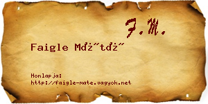 Faigle Máté névjegykártya